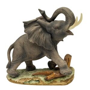 Vtg Lefton China Hand Painted Elephant Figurine Trademark Exclusive Japan 5.5in